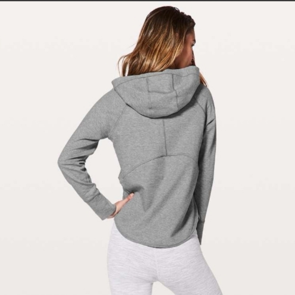 Lululemon Time Out Hoodie. Heathered Bleached Coral / Heathered Medium Grey. 8.